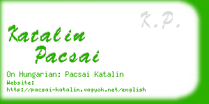 katalin pacsai business card